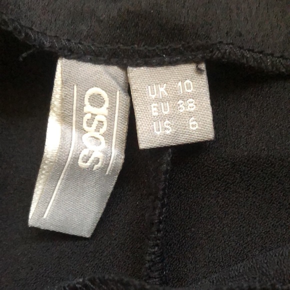 ASOS Black Midi Dress With Belt Sz 38 EU/ 6 - Picture 5 of 7